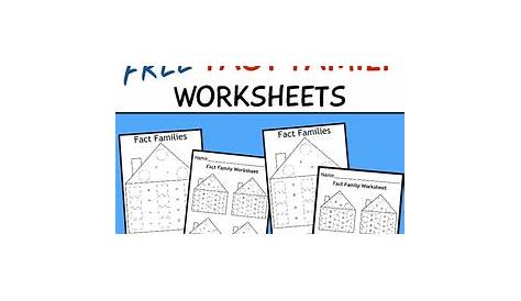FREE Fact Family Worksheets by Carly and Adam STEM | TpT