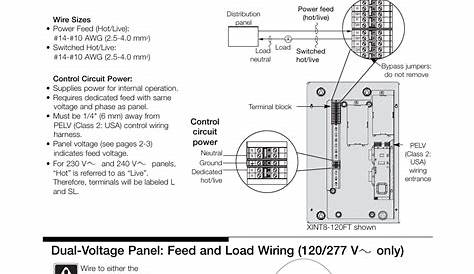 Wiring, Feed-through panel: feed and load wiring | Lutron Electronics