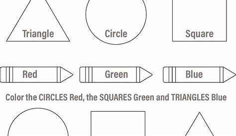 preschool shapes worksheets for kindergarten