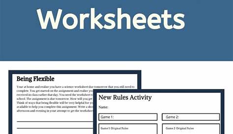 printable executive functioning activity worksheets