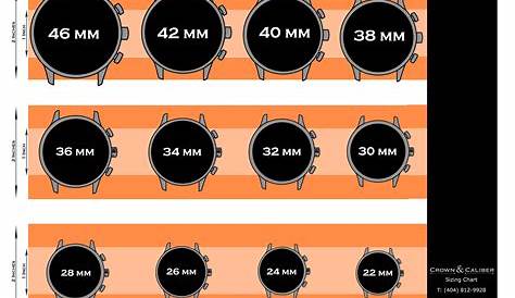 Watch Size Chart | Watches, Watch bands, Chart