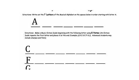 MUSICAL ALPHABET WORKSHEET -COLORING PAGE!!! Great for Subs and Assessment