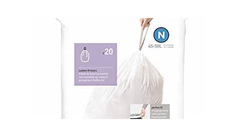 Simplehuman Bin Trash Can Bags Liners New 35-45l Litres Size K Pack of