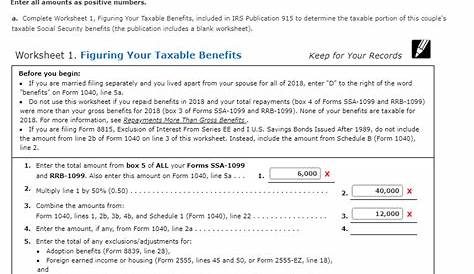 irs social security worksheet for 2020