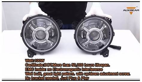 New Launched 9'' Round LED Headlights for 2018-2019 Jeep Wrangler JL