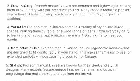 protech manual knives