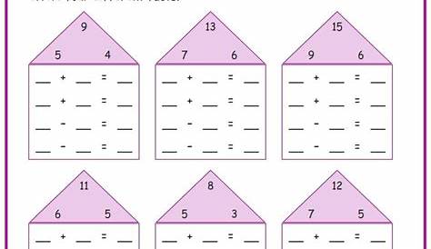 Worksheet Grade 2 Math-Fact Families | Fact family worksheet, 2nd grade