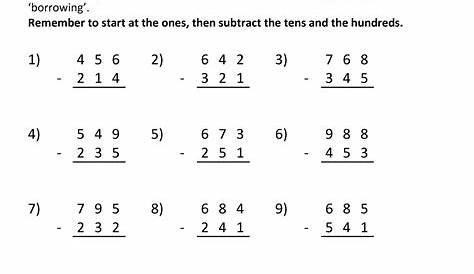 two digit subtraction with regrouping worksheets