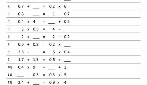 grade 5 algebra worksheets free math worksheets - balancing math equations