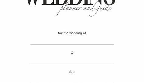 Wedding Planner example | Templates at allbusinesstemplates.com