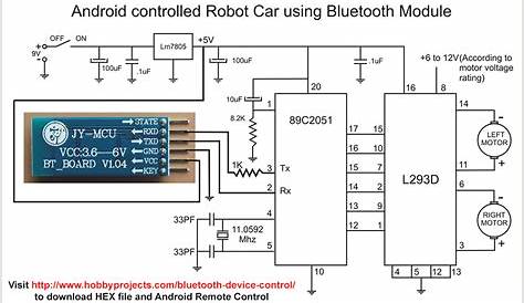 circuit diagram of bluetooth control car