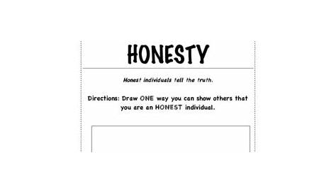 honesty worksheet 3rd grade