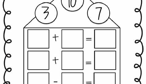 Printable First Grade Fact Family Worksheets | 101 Activity