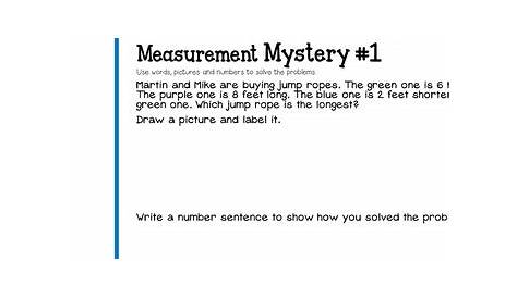Measurement -- Linear Measurement for 2nd Grade by Grade 2 Hullabaloo