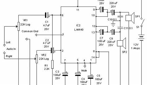 world technical: Circuit two channel audio power amplifier Stereo