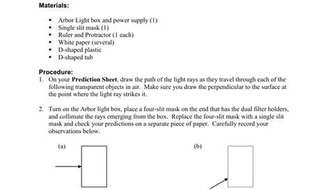 refraction bending light worksheet