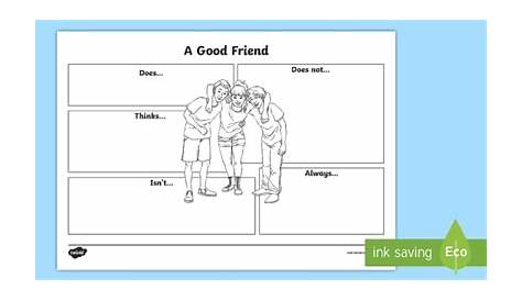 what makes a good friend worksheets