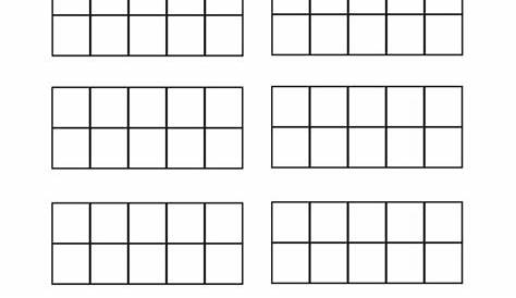 Blank Ten Frame Free Worksheets and Printables - Shining Brains