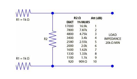 line to mic attenuator schematic