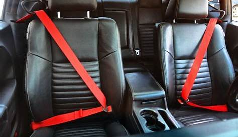 Dodge Challenger Flame Red Seat Belts