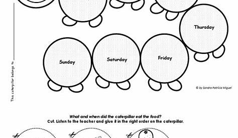 the very hungry caterpillar printables sequencing