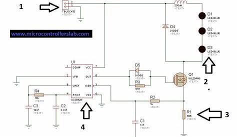 LED driver using UC3842 | Led drivers, Electronic schematics, Led