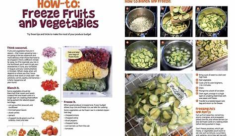 how to freeze fruits and vegetables
