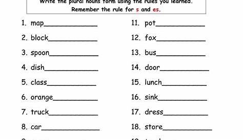 The plural of nouns interactive and downloadable worksheet. You can do