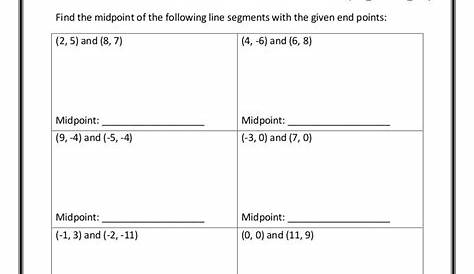 ️The Midpoint Formula Worksheet Answers Free Download| Goodimg.co