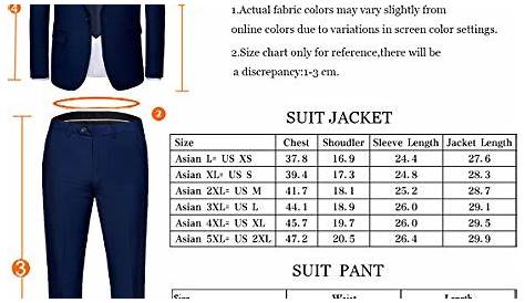 Suit Jacket Size Chart - Greenbushfarm.com