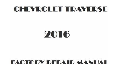 2016 chevy traverse manual