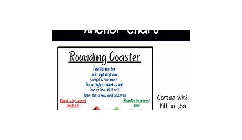 rounding roller coaster anchor chart
