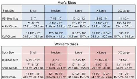 Size Charts – Evo Socks