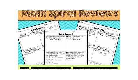 Math Spiral Review Worksheets 7th Grade Math -OCTOBER | TpT