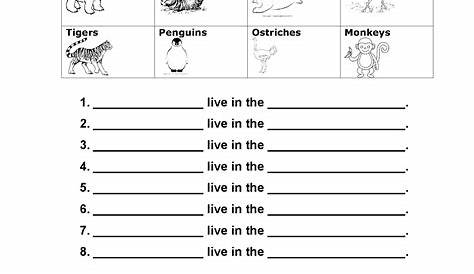 science worksheets for grade 1 animals
