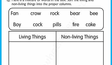 living-and-non-living-things-worksheet-4 - Your Home Teacher