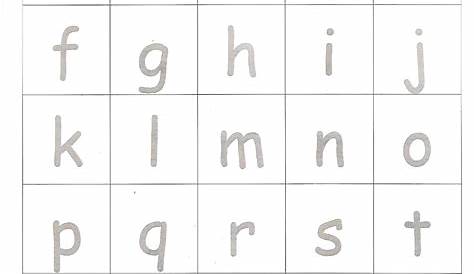free printable lowercase letters