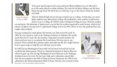 George Washington Carver Worksheet