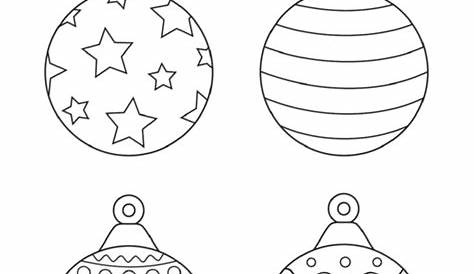 Round Christmas Ornament Templates printable pdf download
