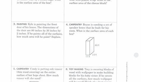 surface area problems and answers