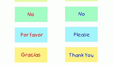 spanish vocabulary worksheets