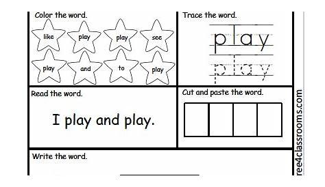 Free Sight Word Worksheet - (play) - Free4Classrooms