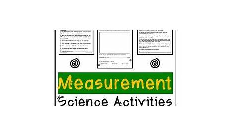 Measurement Science Activities by Mrs. Lane | Teachers Pay Teachers