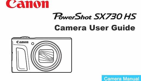 Canon PowerShot SX730 Instruction or User’s Manual Available for