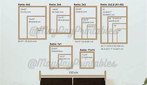 Wall Art Size Guide Downloadable Comparison Chart Printable - Etsy Denmark