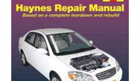 Toyota Corolla Automotive Repair Manual - australia workshop car