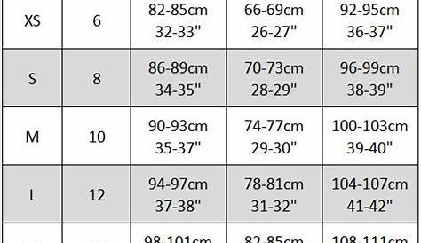 Clothing size chart for women, men and kids in US - EU & UK sizes