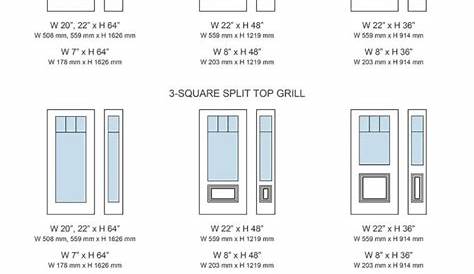 front door size chart