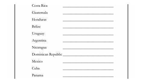Hispanic Heritage Month Activity: Alphabetize the Countries - Free