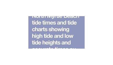 North Myrtle Beach tide times and tide charts showing high tide and low tide heights and